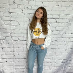 Hard Rock Cafe cropped sweatshirt